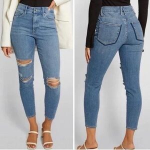 Classic Blue Distressed Women Jeans